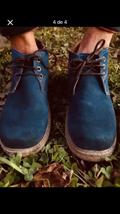 Zapatos de gamuza azul talla 42 - miniatura 4