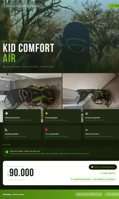 Mochila portabebés Deuter Kid Comfort - miniatura 1