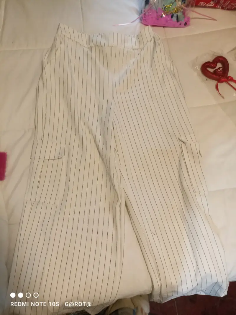 Traje de vestir a rayas blanco - 2