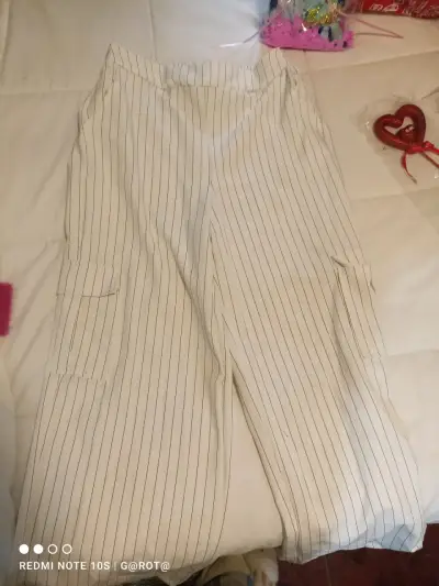Traje de vestir a rayas blanco - miniatura 2