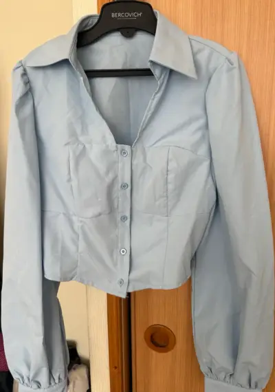 Blusa celeste manga larga - miniatura 4