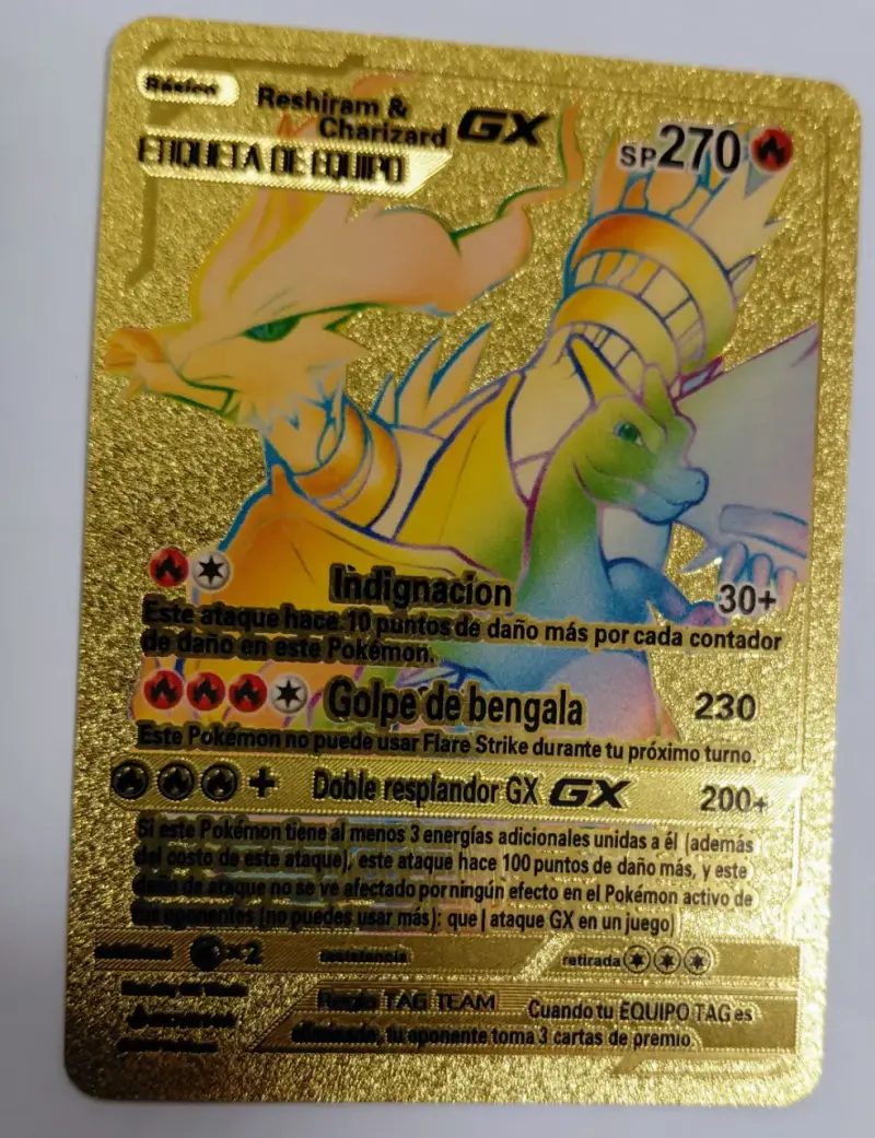 Carta coleccionable Pokémon dorada - 2