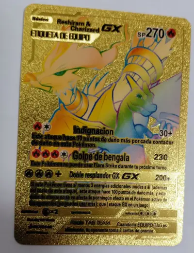Carta coleccionable Pokémon dorada - miniatura 2