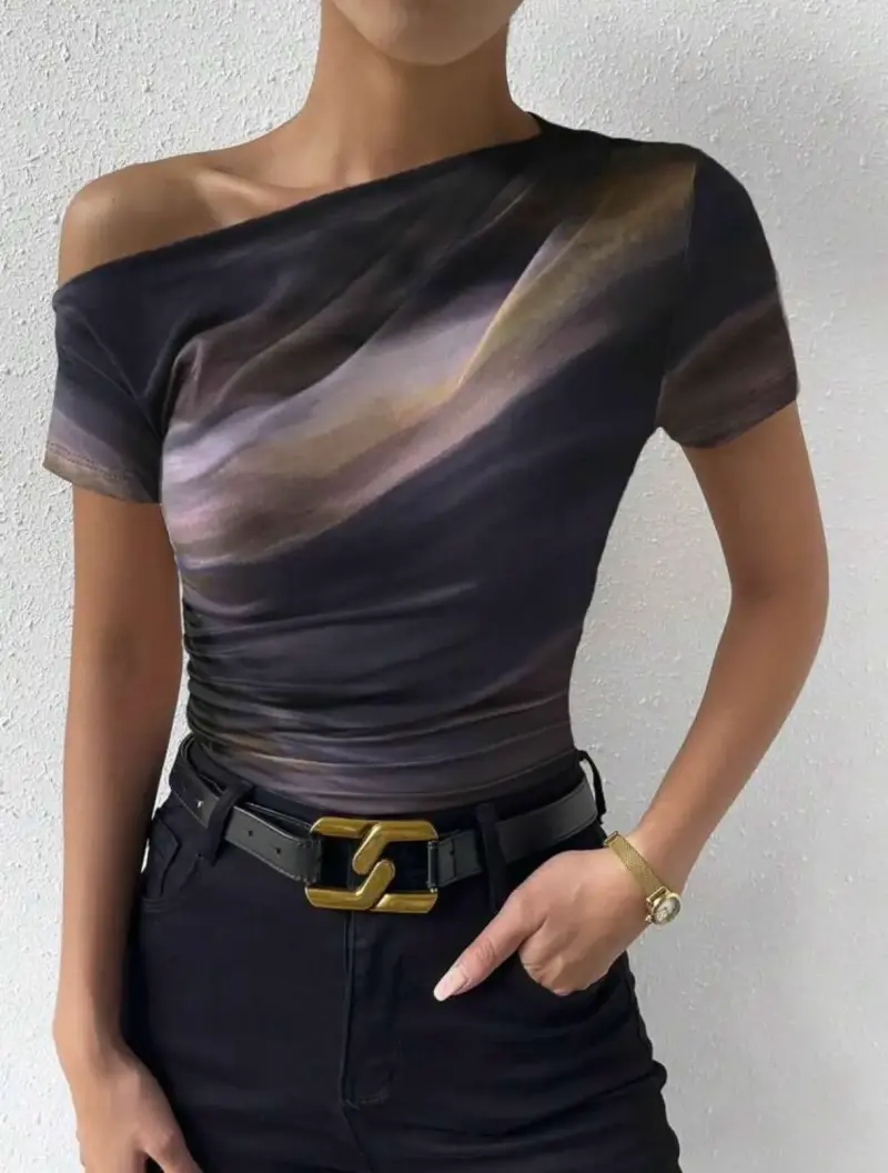 Polera estampado degradado