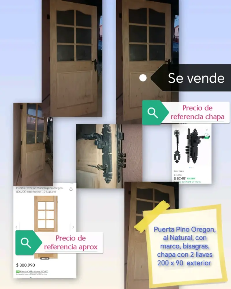Puerta de madera pino oregón - 1