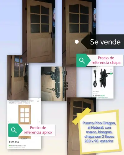 Puerta de madera pino oregón - miniatura 1