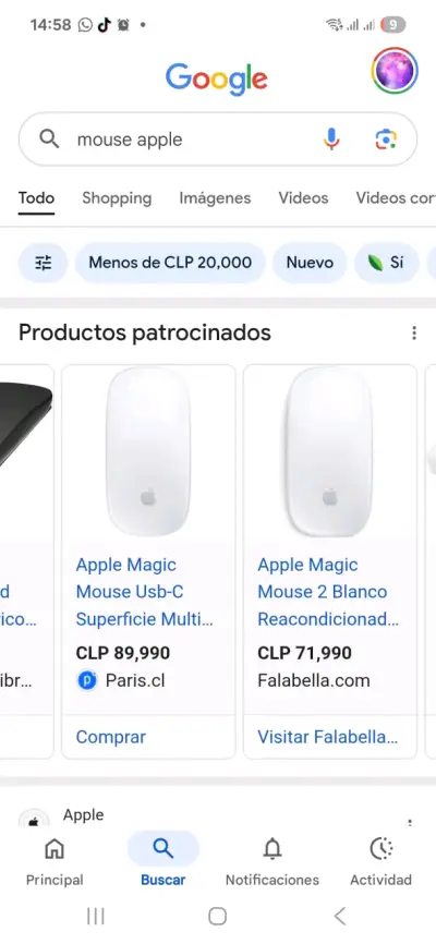 Mouse inalámbrico Apple blanco - miniatura 2