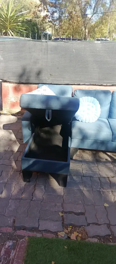 Sofá cama azul ajustable - miniatura 1