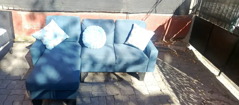 Sofá cama azul ajustable - 4