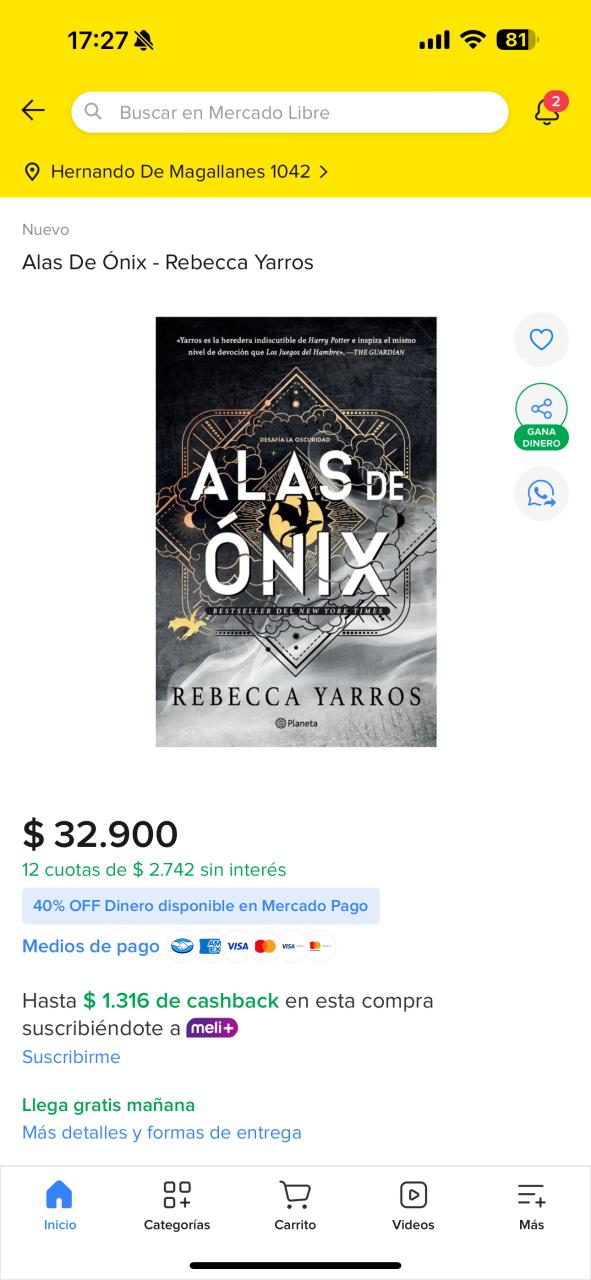 Libro 'Alas de Ónix' nuevo - 5