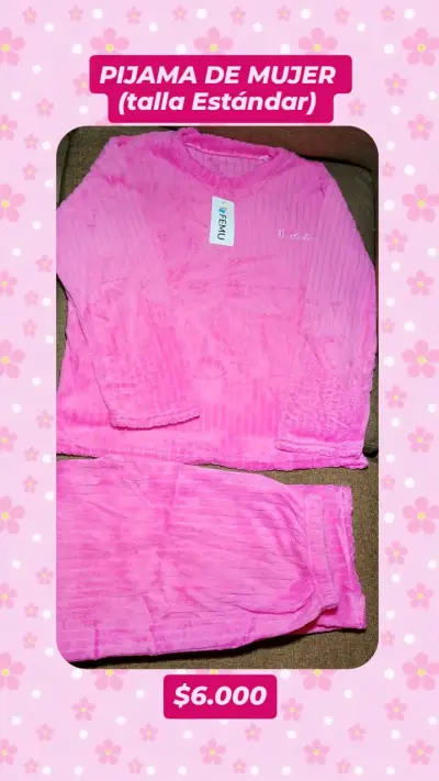Pijama rosa mujer talla estándar - miniatura 1