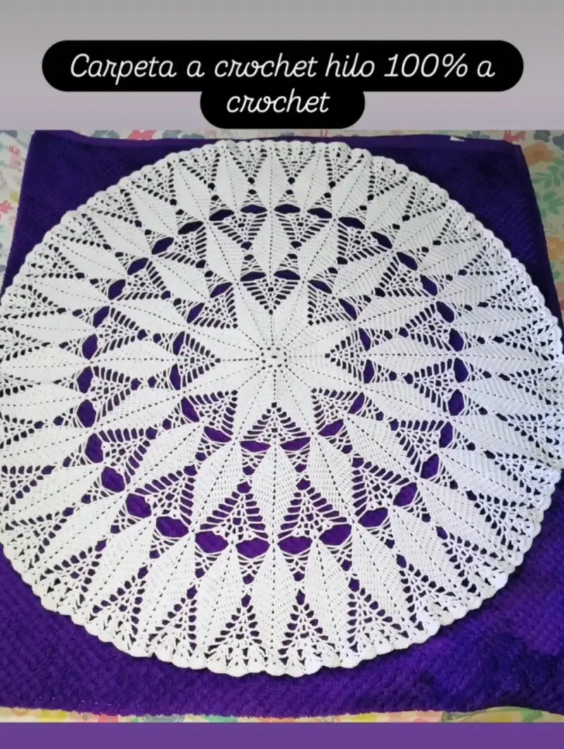 Carpeta de hilo a crochet 100 % hilo algodón