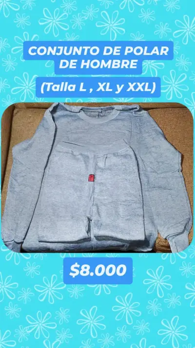 Conjunto polar de hombre gris - miniatura 2