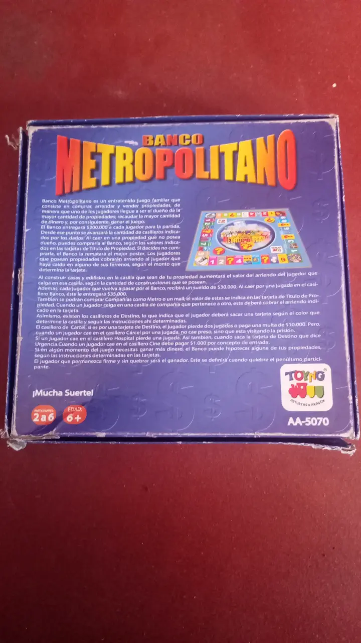 Juego de mesa Banco Metropolitano - 1