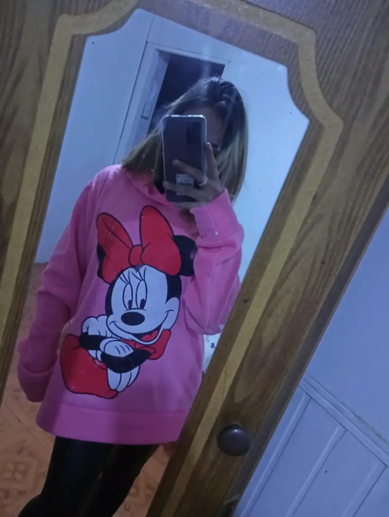 Polerón overzise polar con estampado de animado - 2