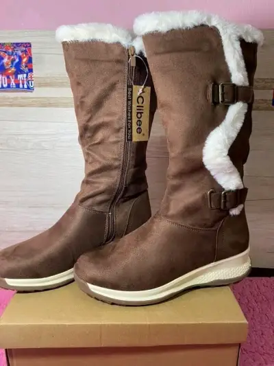 Botas altas marrones con interior forrado - miniatura 2