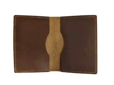Cartera de cuero marrón - miniatura 1