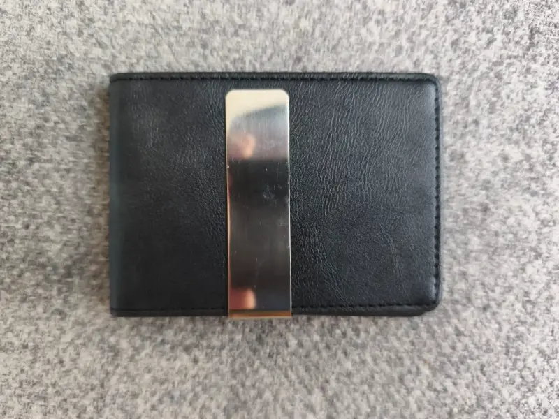 Billetera negra minimalista - 4