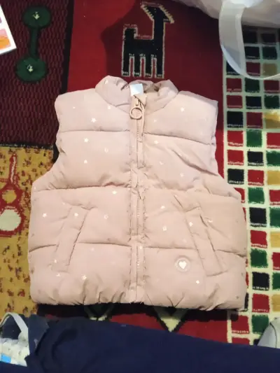 Chaleco acolchado rosado infantil y ropa infantil - miniatura 1
