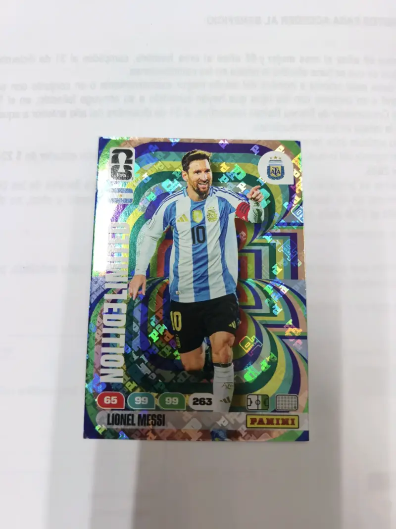 Tarjeta edición limitada Panini