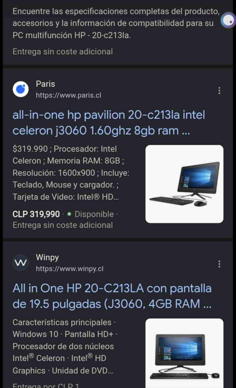 Computador todo en uno HP All-in-One modelo 20-c21 - 2