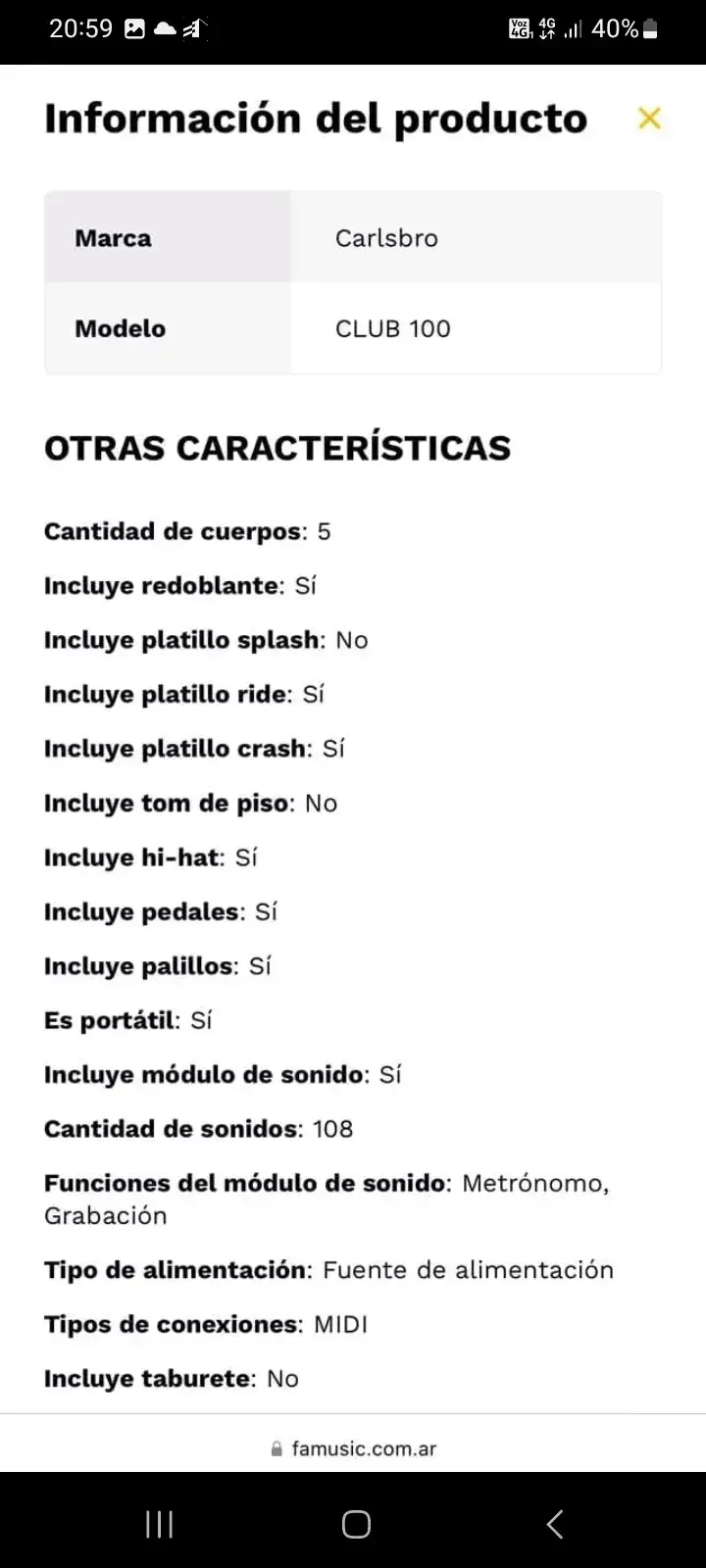 Batería electrónica completa - 2