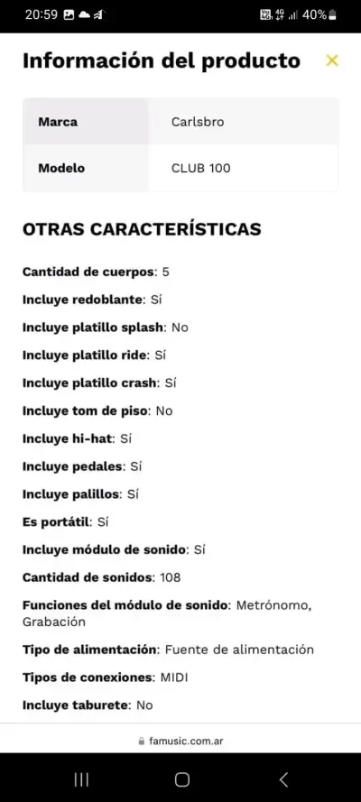 Batería electrónica completa - miniatura 2