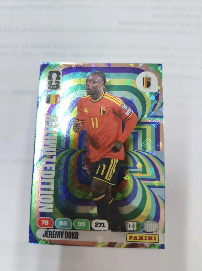 Lámina Panini Jeremy Doku Edición Limitada