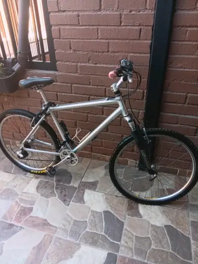 Bicicleta mountain bike gris - miniatura 1