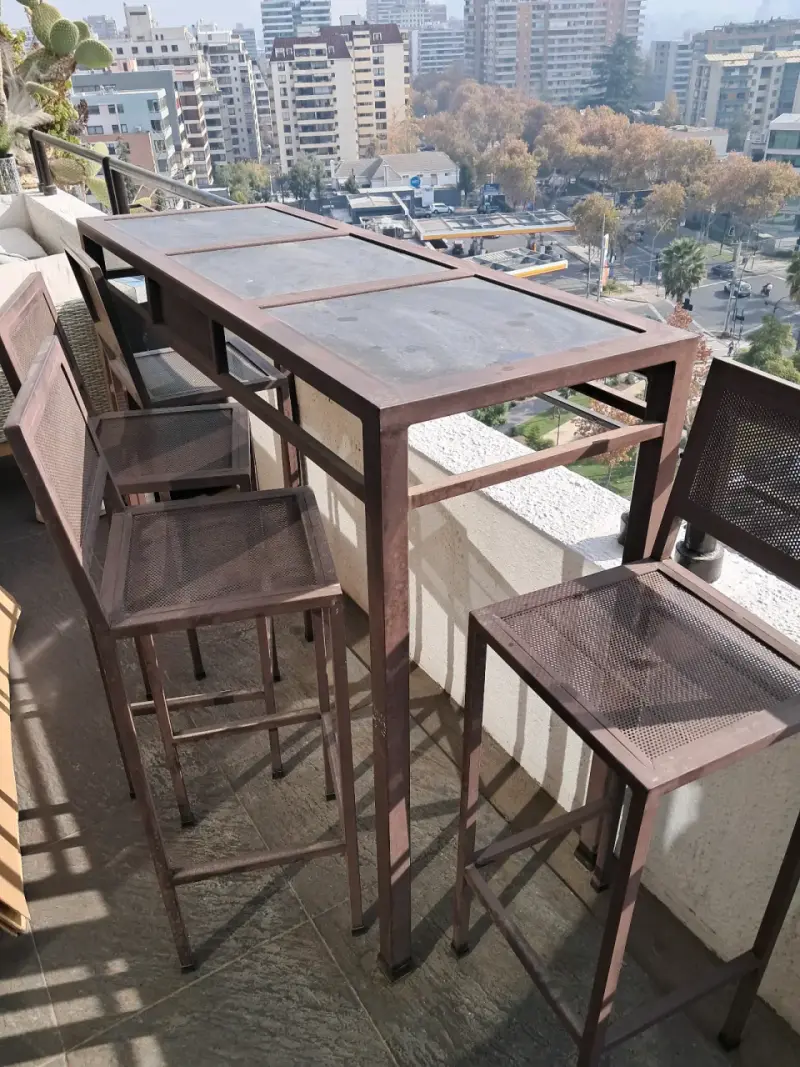 Set de mesa alta y sillas de terraza - 2