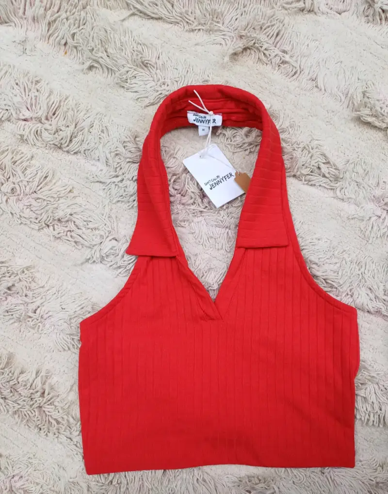 Top rojo sin mangas - 1