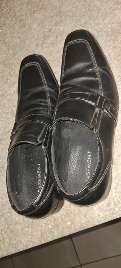 Zapatos de vestir negros Basement - miniatura 1