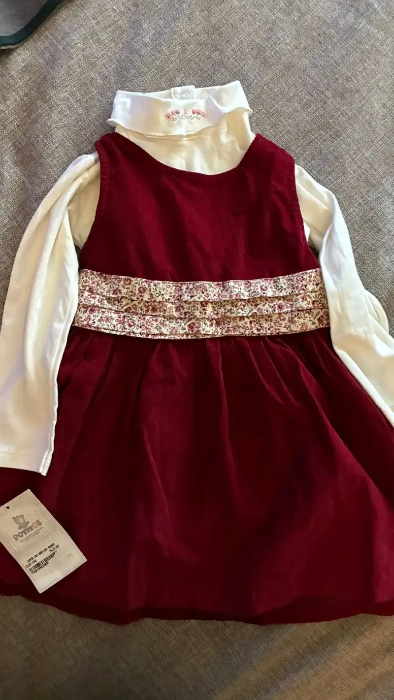 Vestido bebé rojo con blusa