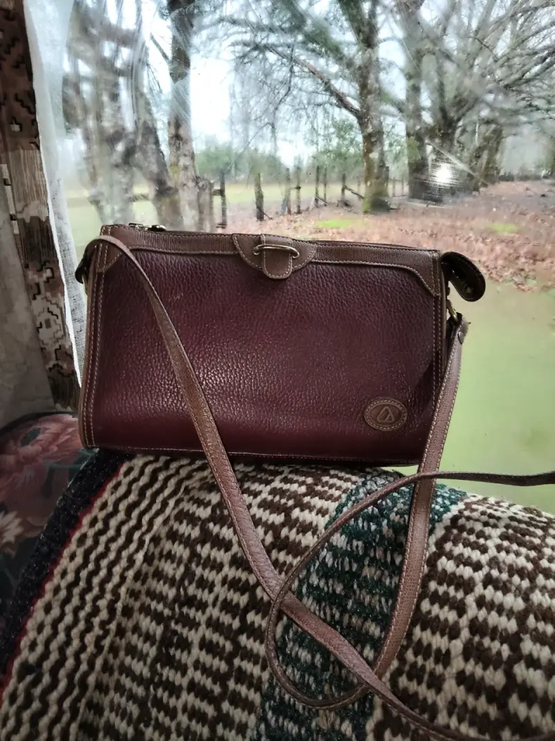 Cartera de cuero marrón - 1