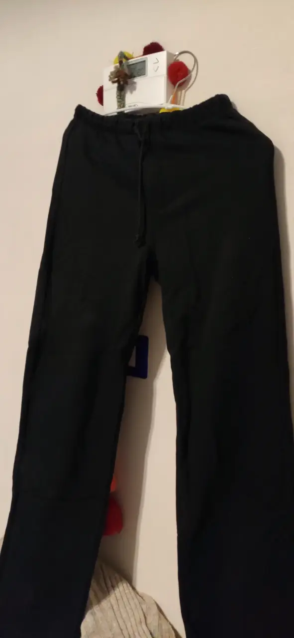 Pantalón negro de algodón