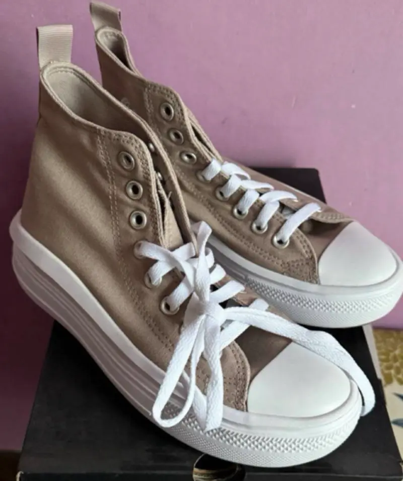 Zapatillas altas beige - 1