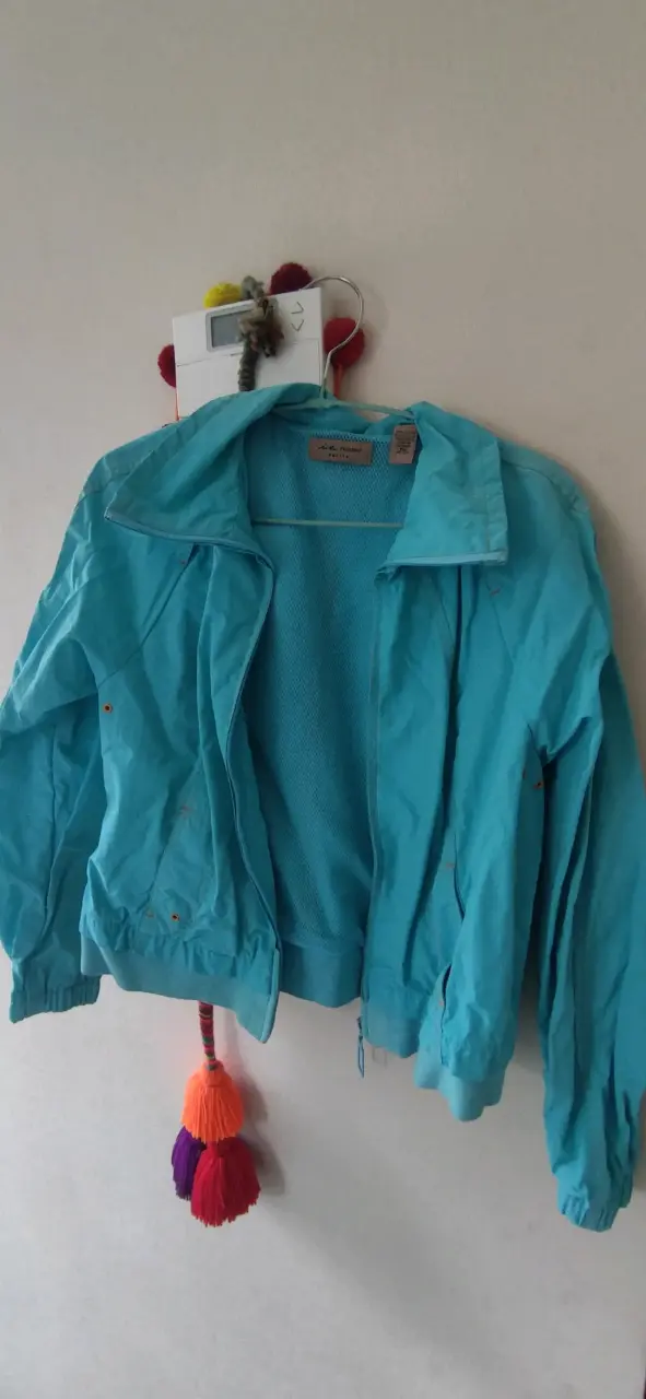 Chaqueta cortavientos turquesa - 1