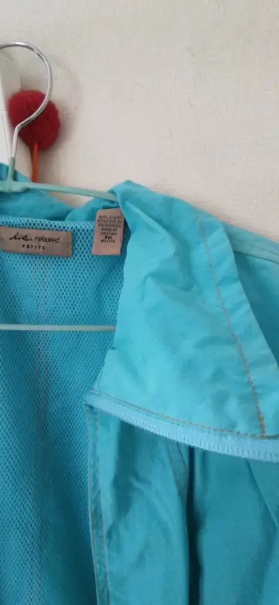 Chaqueta cortavientos turquesa - miniatura 2