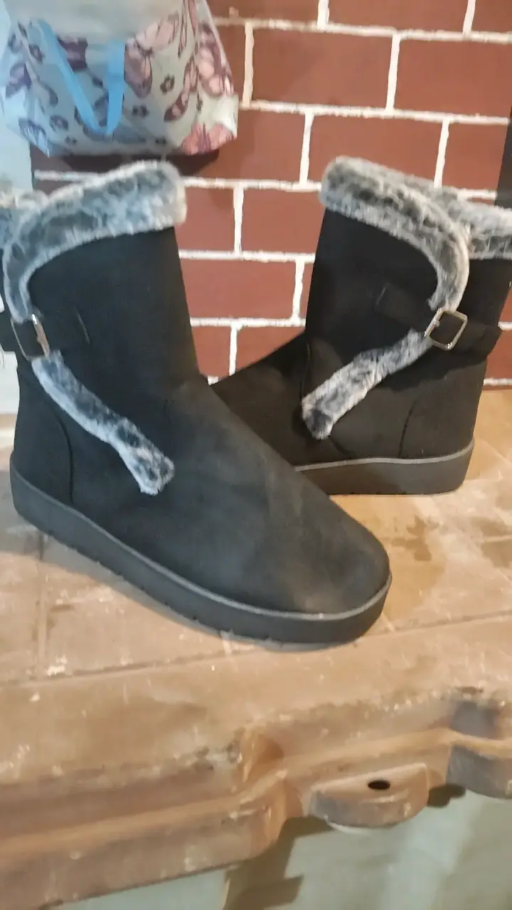 Botas negras forradas de invierno - 1