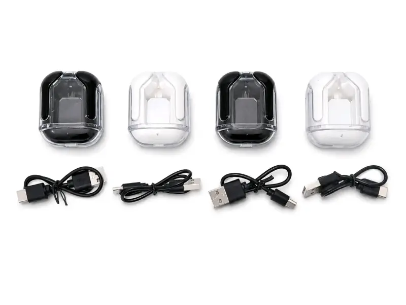 Cargadores USB portátiles negros y blancos - 1
