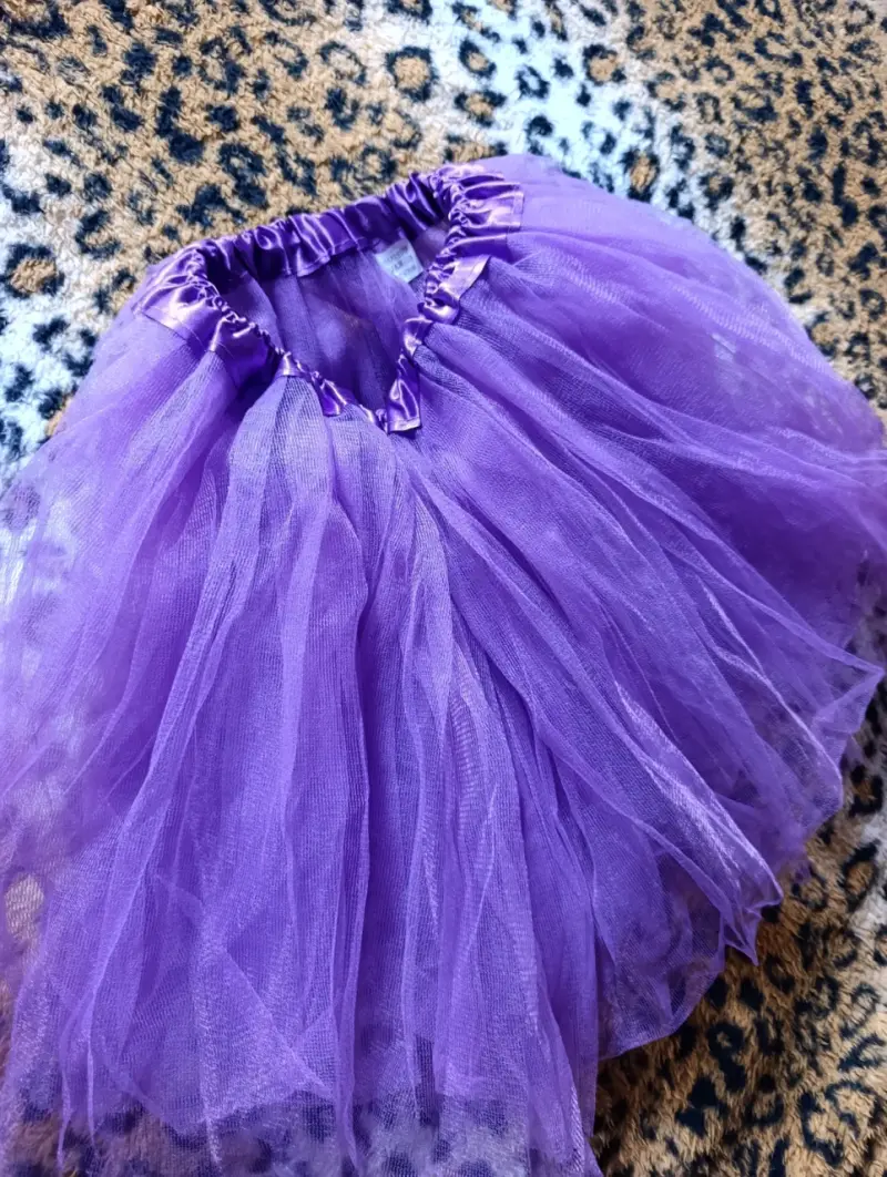 Falda tutú morada para niños - 1
