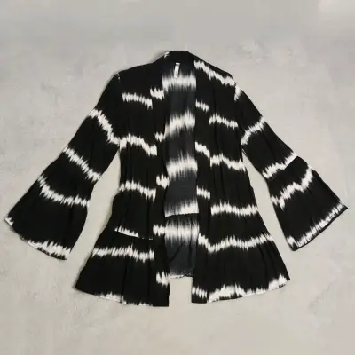Kimono negro y blanco tie-dye - miniatura 1