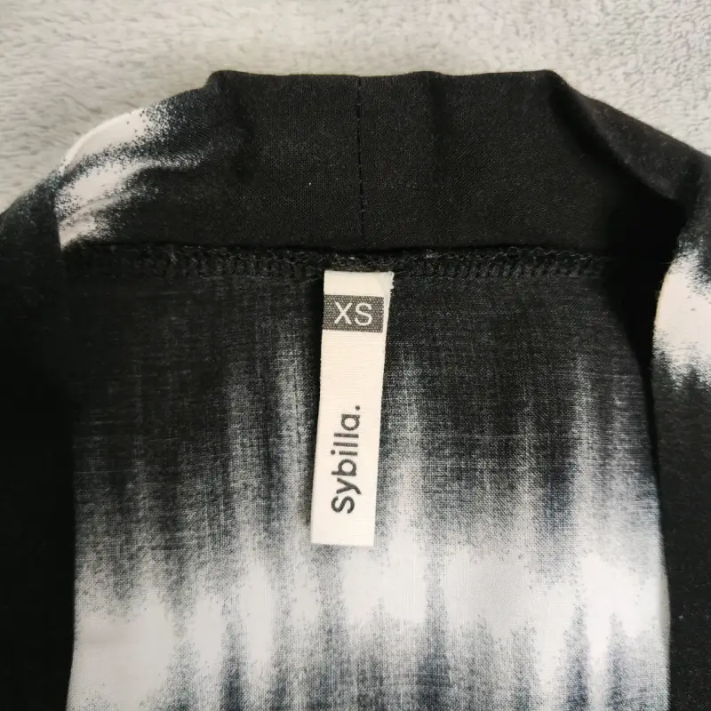 Kimono negro y blanco tie-dye - 3