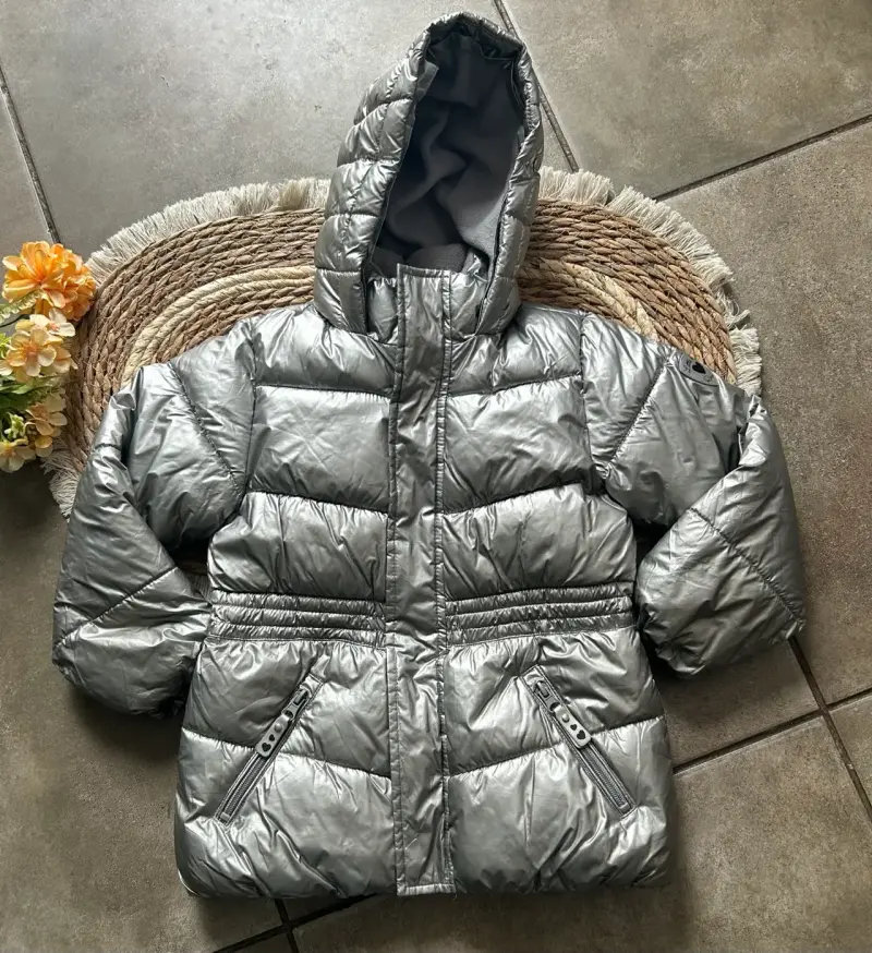 Chaqueta acolchada plateada para niña talla 4/6añ - 2