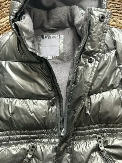 Chaqueta acolchada plateada para niña talla 4/6añ - miniatura 4