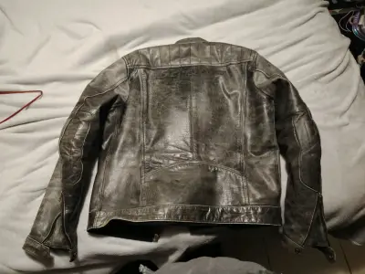 Chaqueta de cuero Cafe Racer - miniatura 1