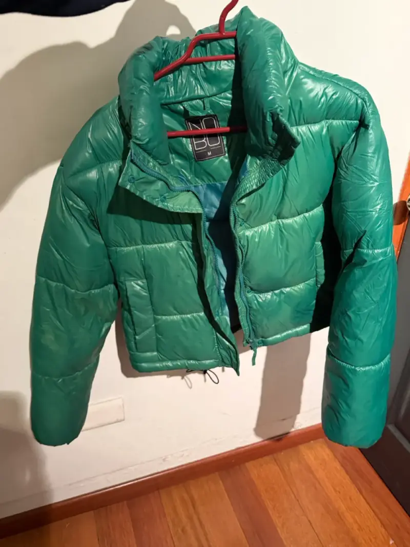 Chaqueta acolchada verde mujer