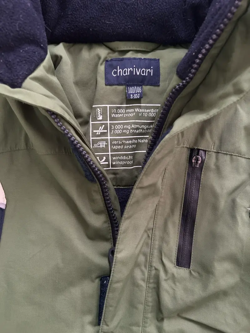 Chaqueta infantil verde con capucha - 4