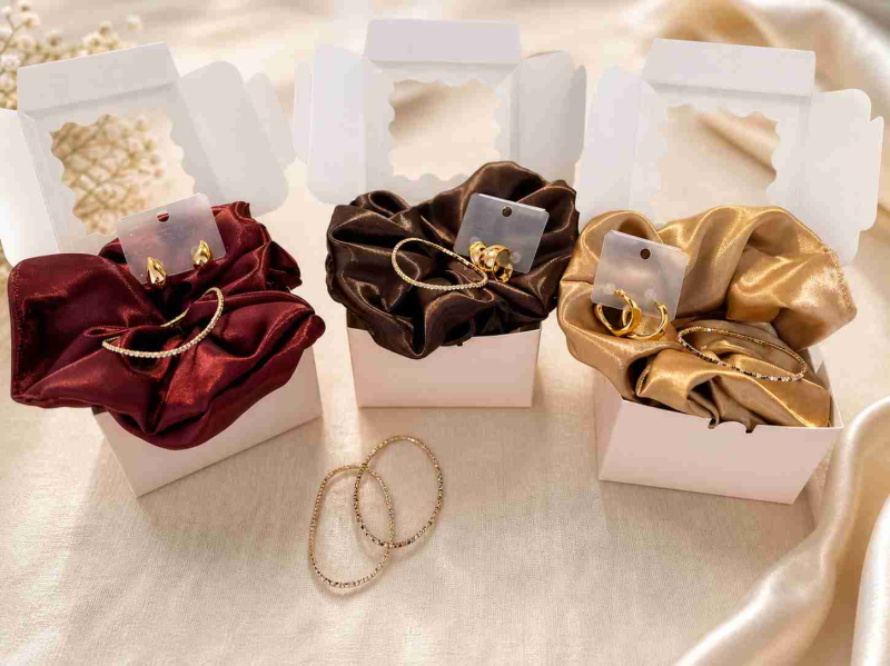 Set de scrunchies de satin - 2