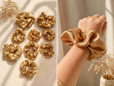 Set de scrunchies de satin - miniatura 5